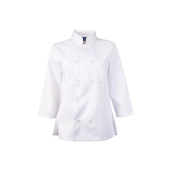 Kng Large Women's White 3/4 Sleeve Chef Coat 1871L